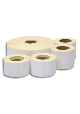 Самоклеющиеся этикетка 58х40 (3000 этикеток в ролике), втулка 40мм 